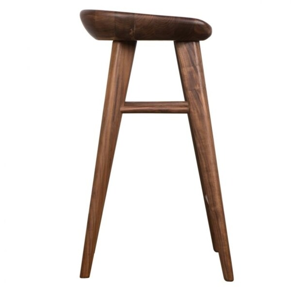 Tractor Saddle Walnut Counter Stool - N/A