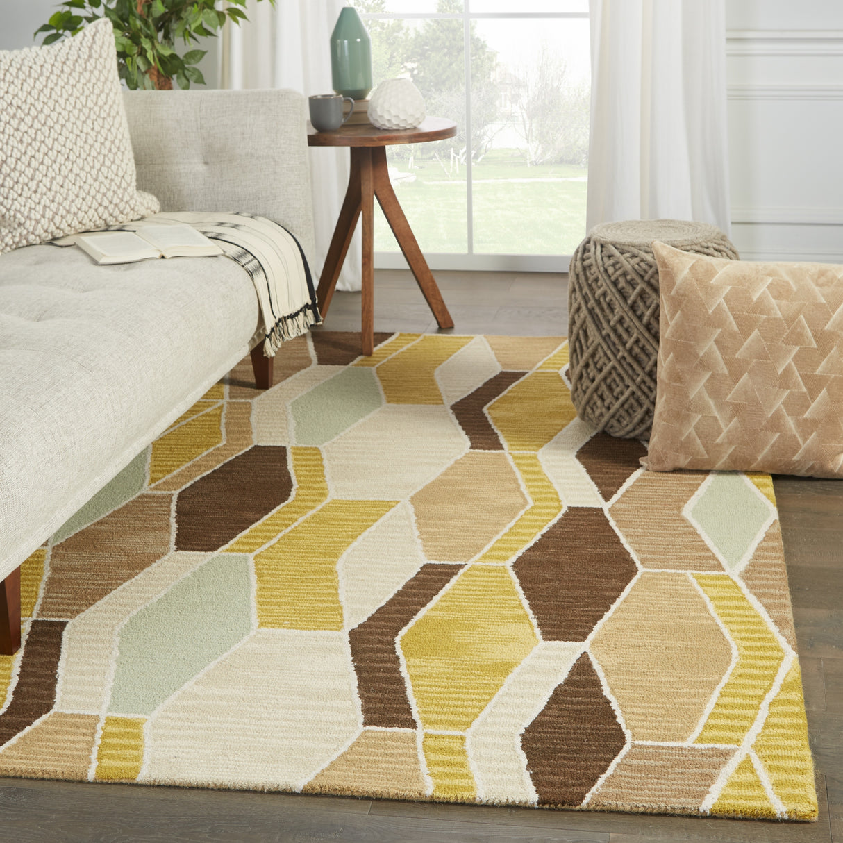Sade Handmade Geometric Area Rug