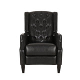 Sadlier Faux Leather Tufted Pushback Recliner by Christopher Knight Home