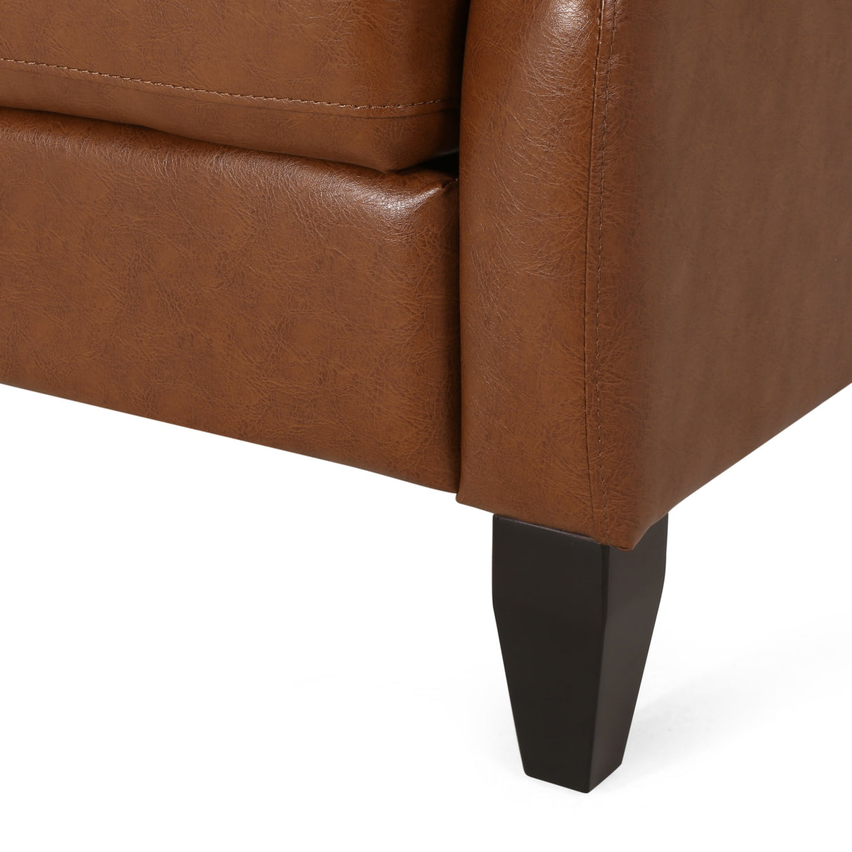 Sadlier Faux Leather Tufted Pushback Recliner by Christopher Knight Home