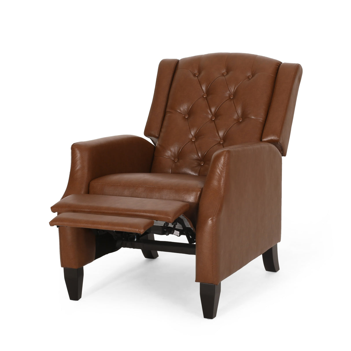 Sadlier Faux Leather Tufted Pushback Recliner by Christopher Knight Home
