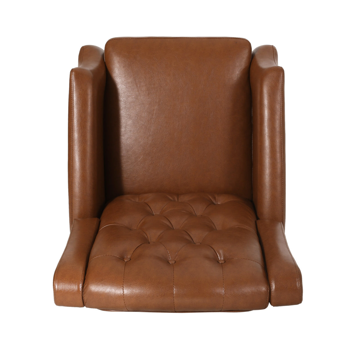 Sadlier Faux Leather Tufted Pushback Recliner by Christopher Knight Home