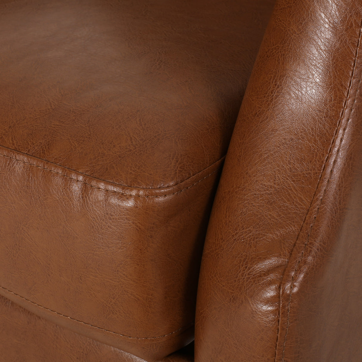 Sadlier Faux Leather Tufted Pushback Recliner by Christopher Knight Home