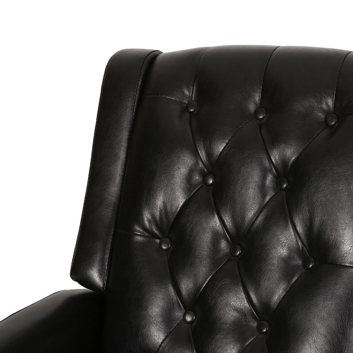 Sadlier Faux Leather Tufted Pushback Recliner by Christopher Knight Home
