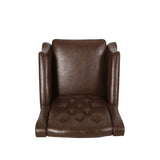 Sadlier Faux Leather Tufted Pushback Recliner by Christopher Knight Home