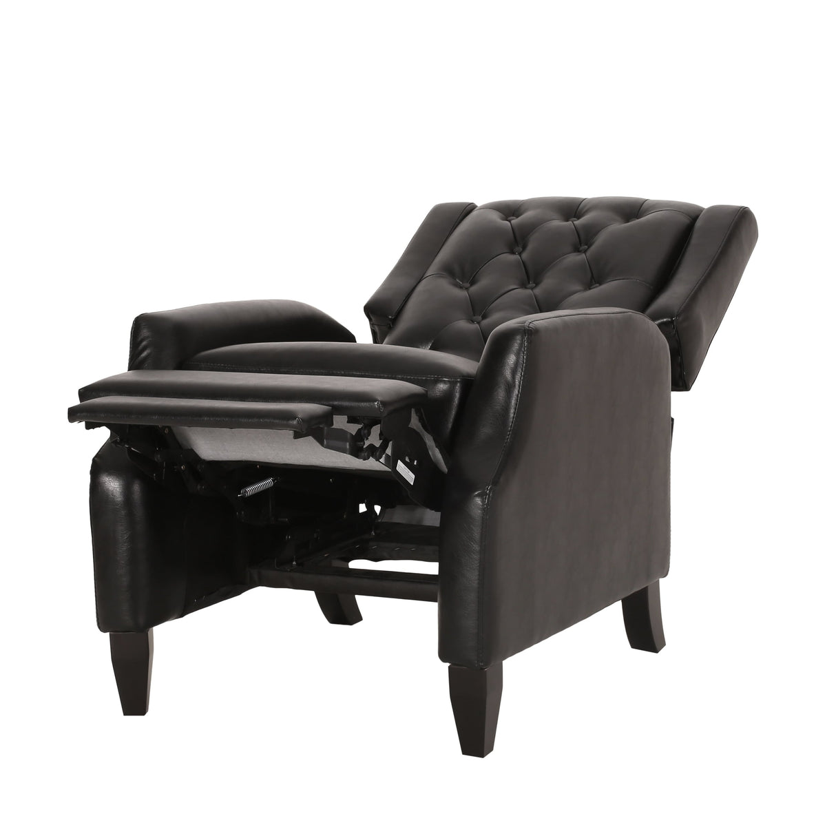 Sadlier Faux Leather Tufted Pushback Recliner by Christopher Knight Home