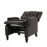 Sadlier Faux Leather Tufted Pushback Recliner by Christopher Knight Home