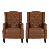 Sadlier Faux Leather Tufted Pushback Recliner by Christopher Knight Home