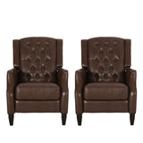 Sadlier Faux Leather Tufted Pushback Recliner by Christopher Knight Home