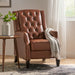 Sadlier Faux Leather Tufted Pushback Recliner by Christopher Knight Home