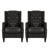 Sadlier Faux Leather Tufted Pushback Recliner by Christopher Knight Home