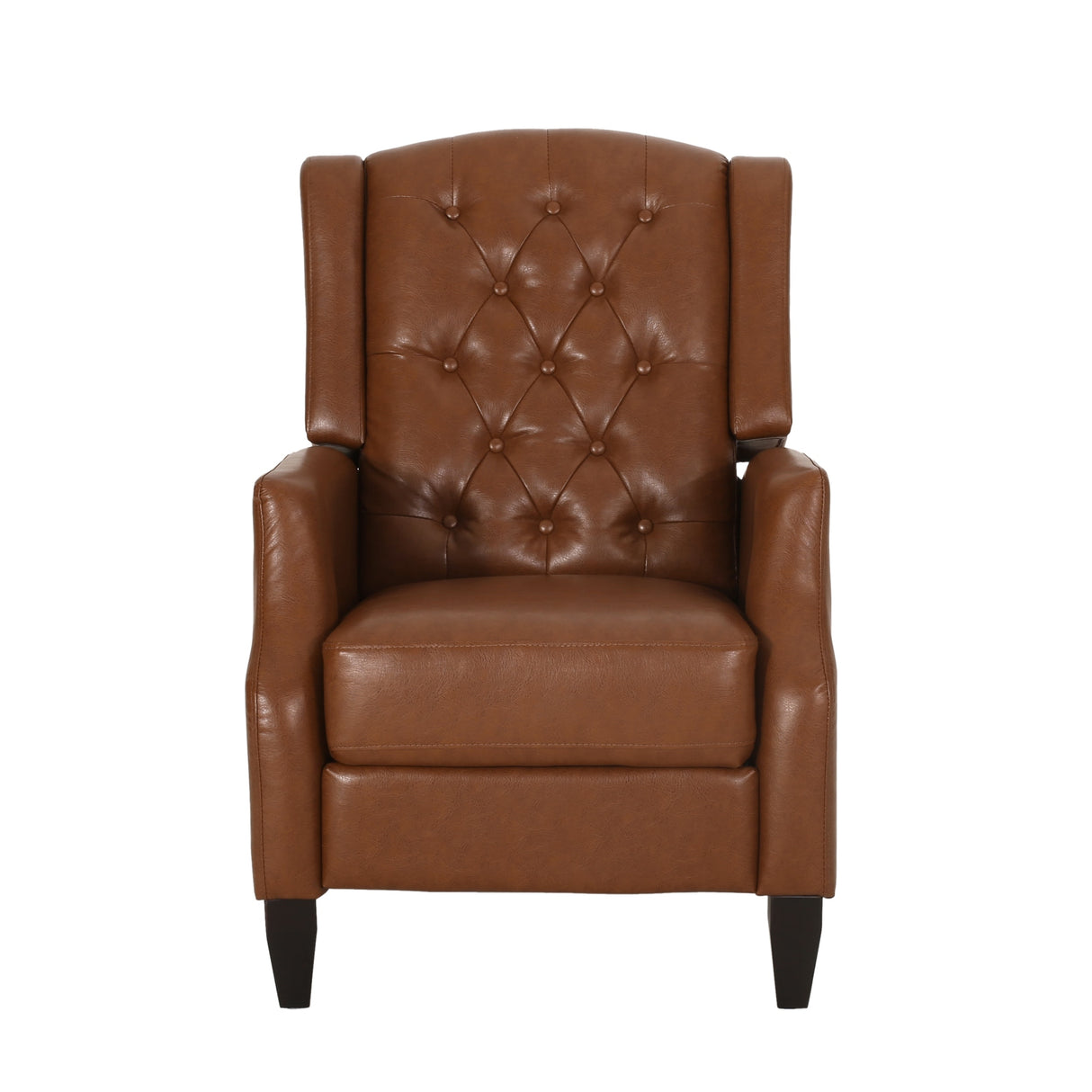Sadlier Faux Leather Tufted Pushback Recliner by Christopher Knight Home