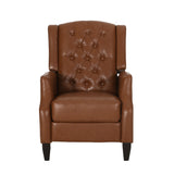 Sadlier Faux Leather Tufted Pushback Recliner by Christopher Knight Home