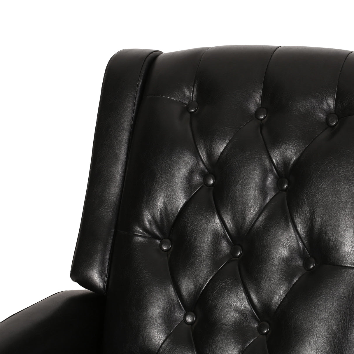 Sadlier Faux Leather Tufted Pushback Recliner by Christopher Knight Home
