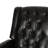 Sadlier Faux Leather Tufted Pushback Recliner by Christopher Knight Home