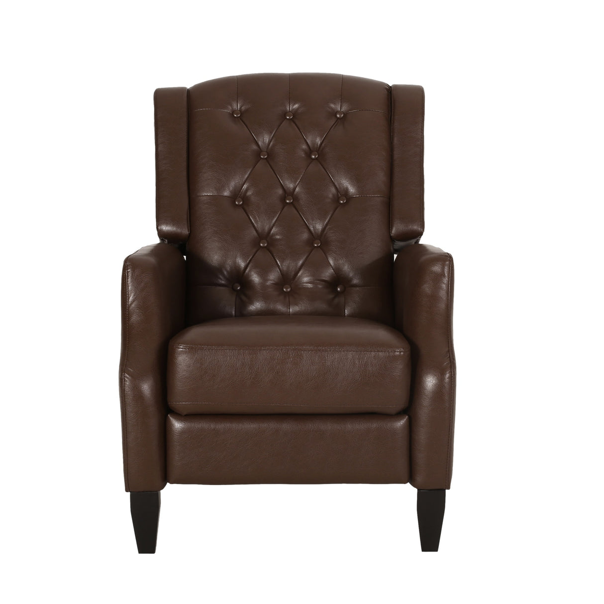 Sadlier Faux Leather Tufted Pushback Recliner by Christopher Knight Home