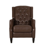 Sadlier Faux Leather Tufted Pushback Recliner by Christopher Knight Home