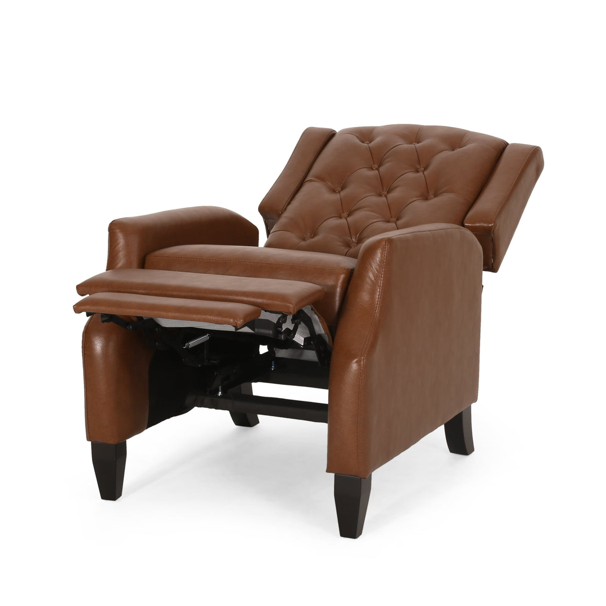 Sadlier Faux Leather Tufted Pushback Recliner by Christopher Knight Home