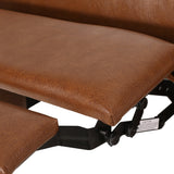 Sadlier Faux Leather Tufted Pushback Recliner by Christopher Knight Home