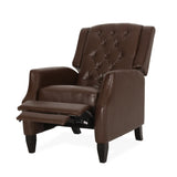 Sadlier Faux Leather Tufted Pushback Recliner by Christopher Knight Home