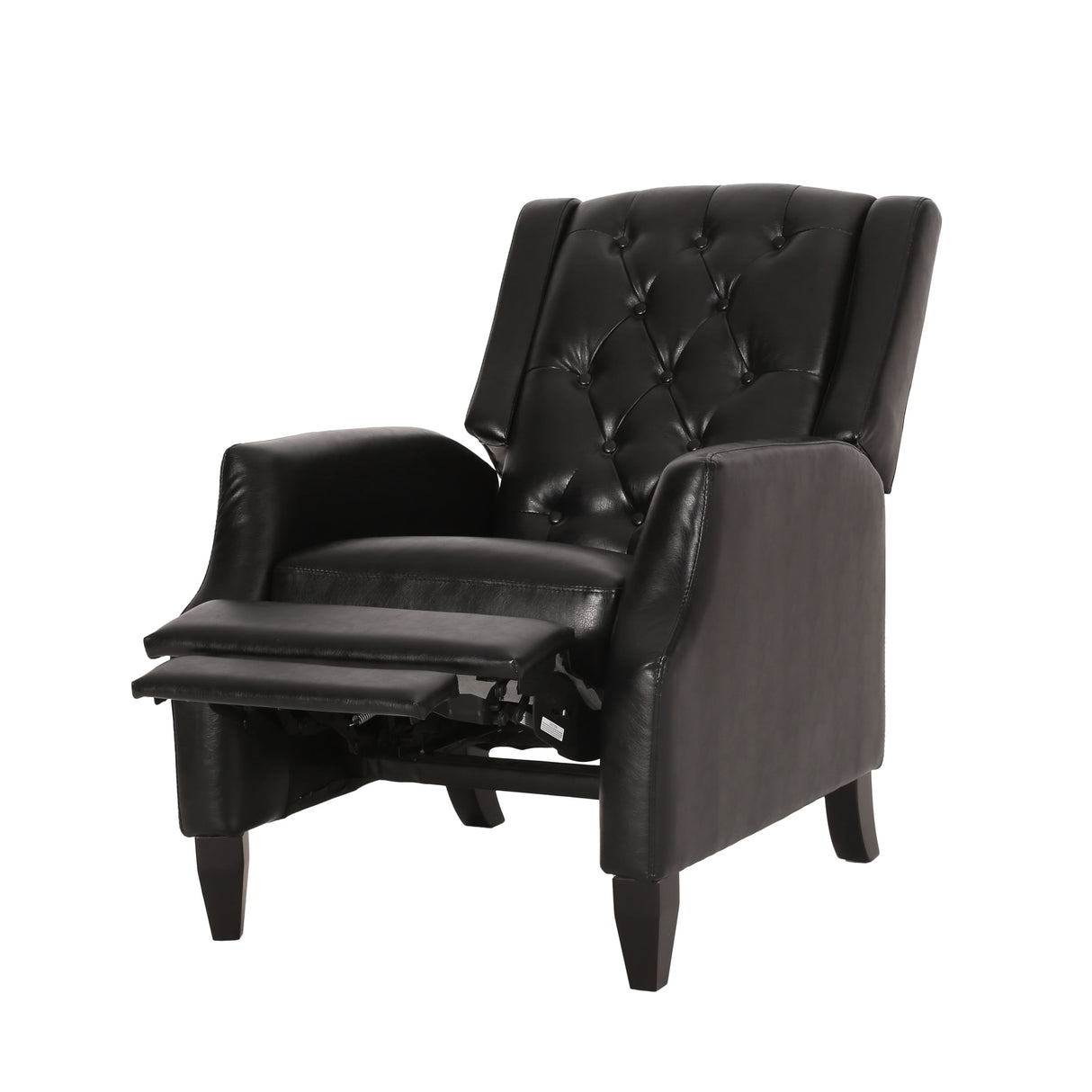 Sadlier Faux Leather Tufted Pushback Recliner by Christopher Knight Home