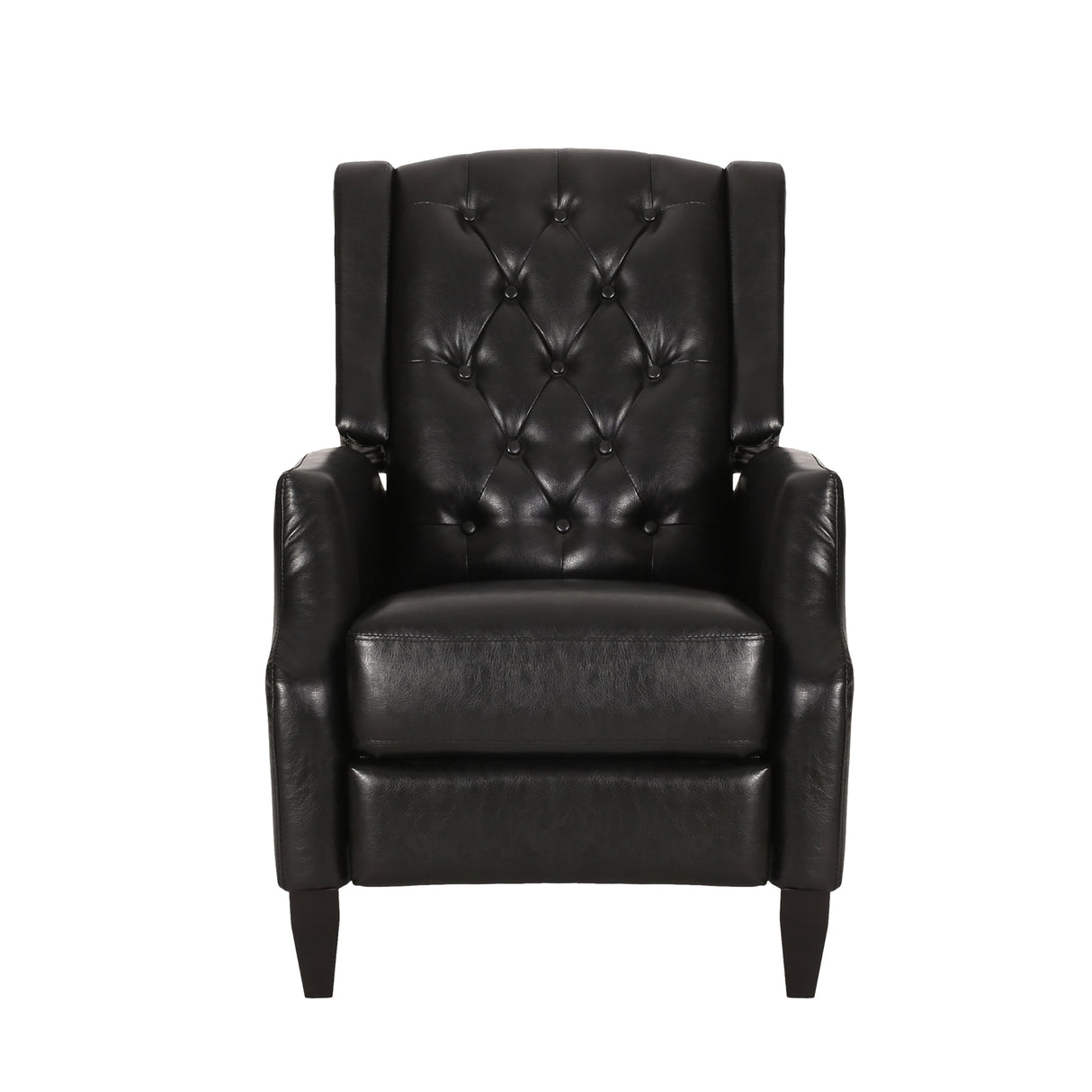 Sadlier Faux Leather Tufted Pushback Recliner by Christopher Knight Home