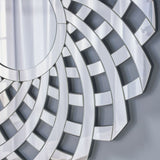 Sadye Glam Flower Wall Mirror by Christopher Knight Home - Silver - N/A