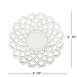Sadye Glam Flower Wall Mirror by Christopher Knight Home - Silver - N/A