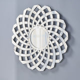 Sadye Glam Flower Wall Mirror by Christopher Knight Home - Silver - N/A