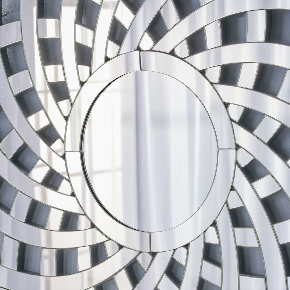 Sadye Glam Flower Wall Mirror by Christopher Knight Home - Silver - N/A
