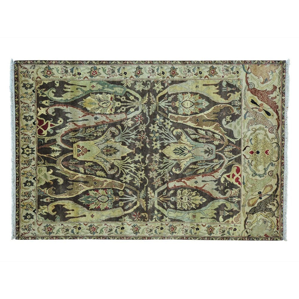 Safavid Dynasty Design Pure Wool Hand Knotted Oriental Rug