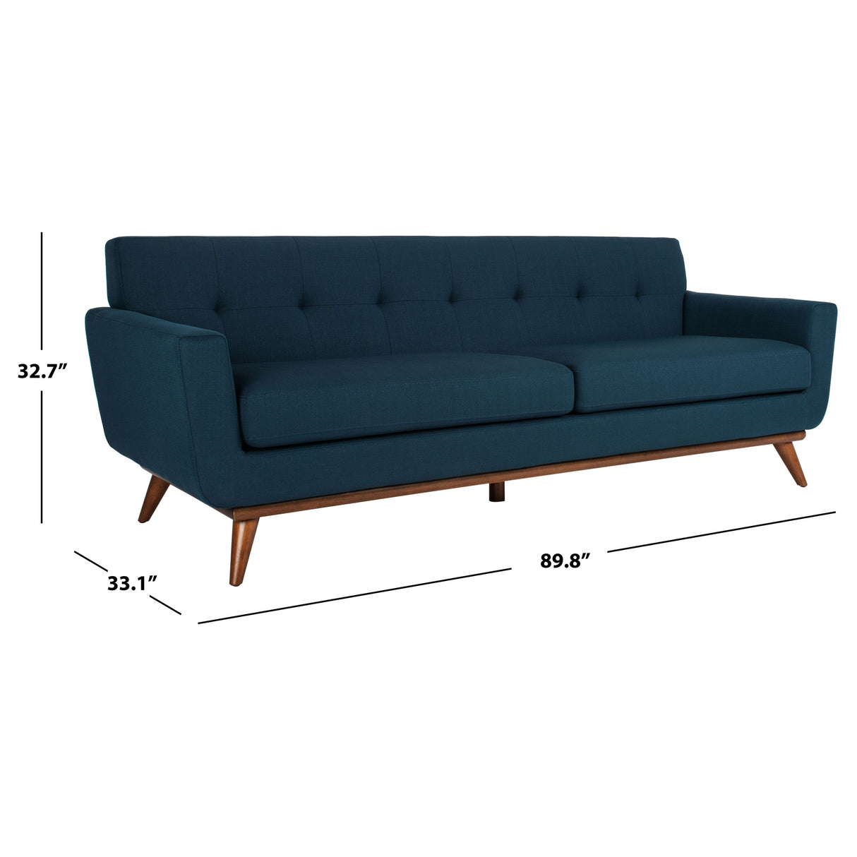 SAFAVIEH Couture Opal Linen Tufted Sofa. - 89.8" W x 33.1" L x 32.7" H