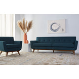 SAFAVIEH Couture Opal Linen Tufted Sofa. - 89.8" W x 33.1" L x 32.7" H