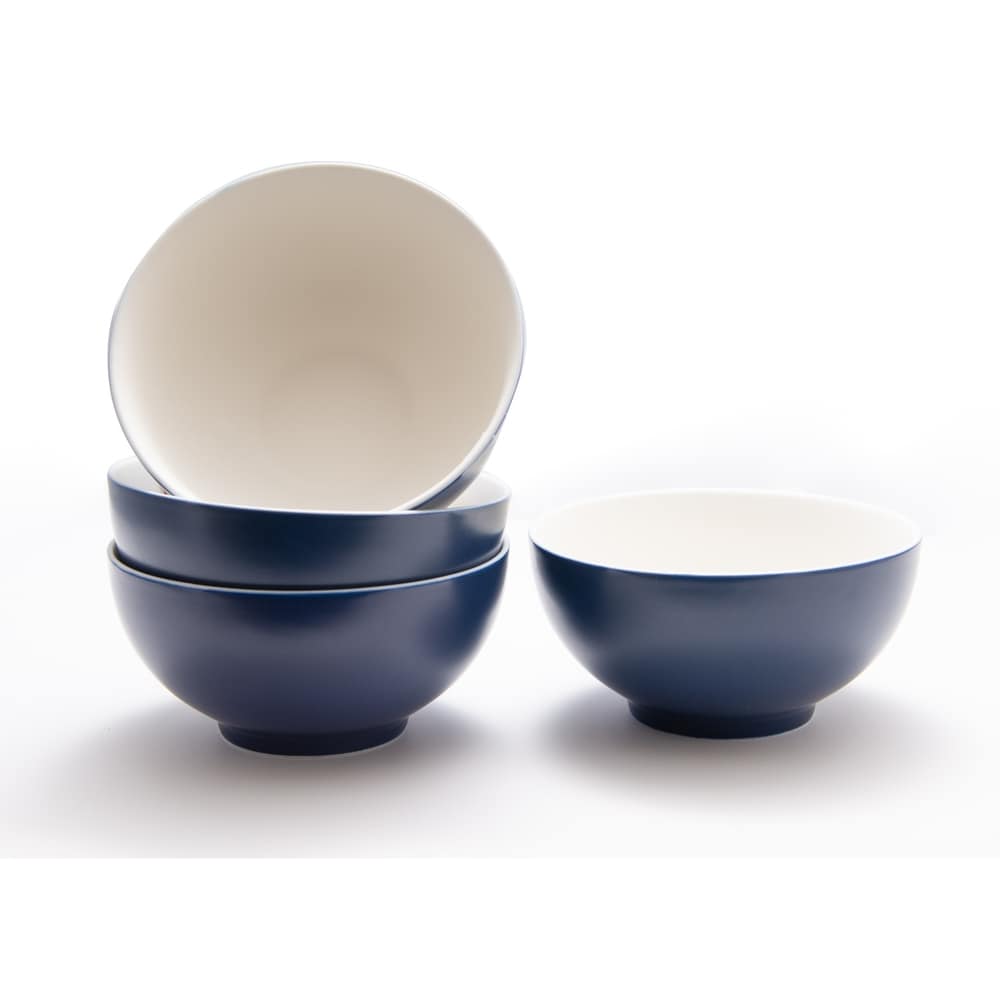 Red Vanilla Saffire Blue Cereal / Pasta Bowls Set / 4
