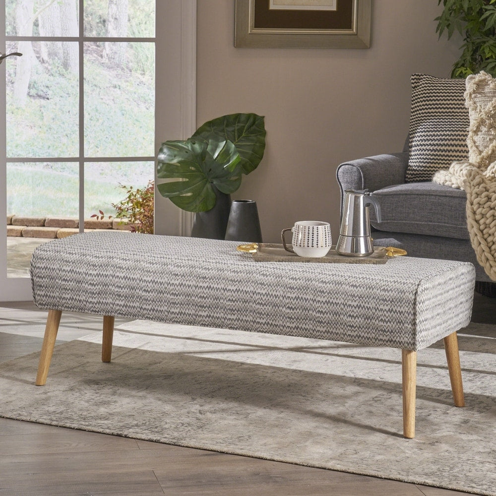 Safire Mid Century Boho Fabric Ottoman by Christopher Knight Home