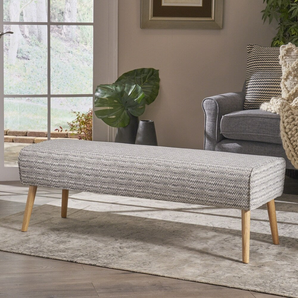 Safire Mid Century Boho Fabric Ottoman by Christopher Knight Home