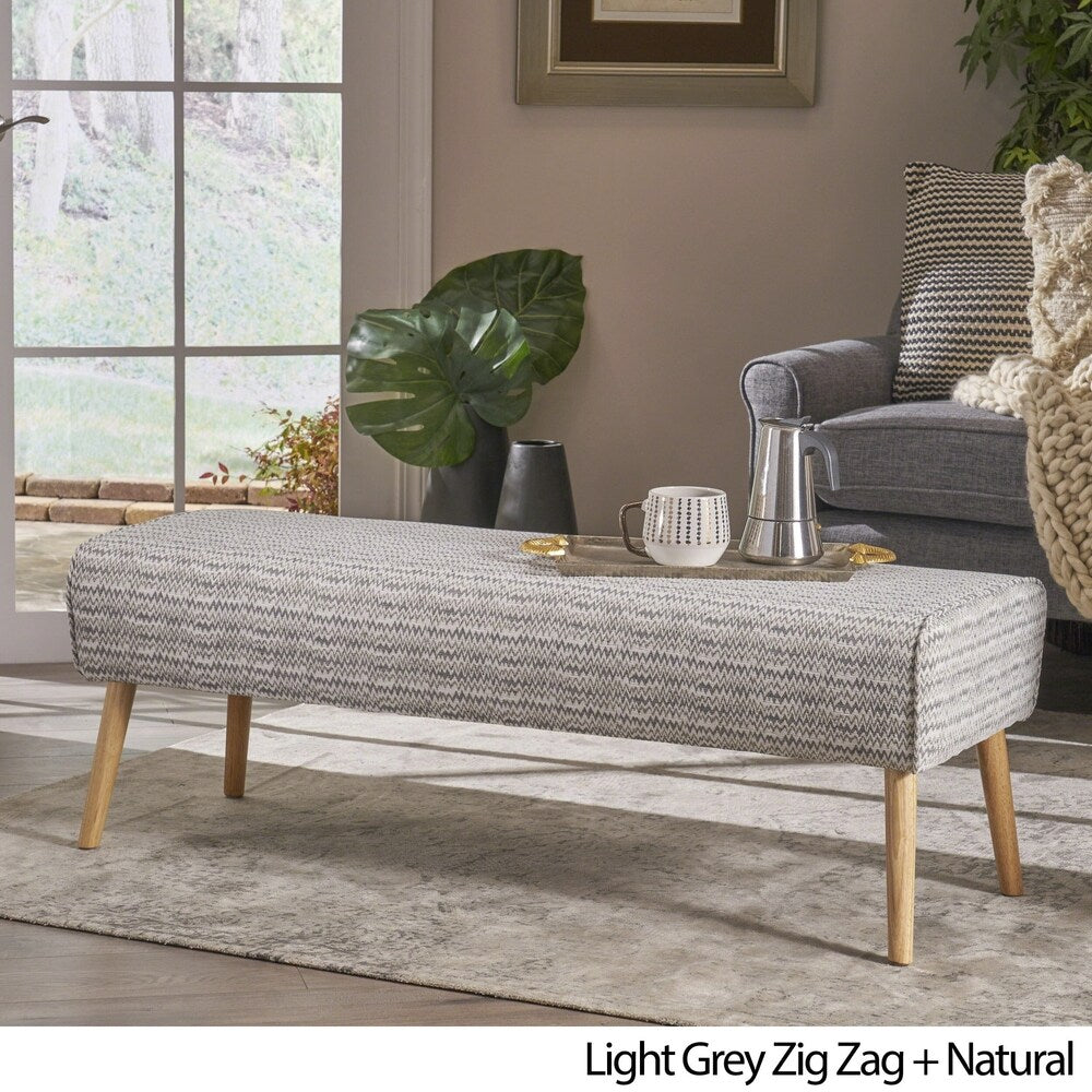 Safire Mid Century Boho Fabric Ottoman by Christopher Knight Home