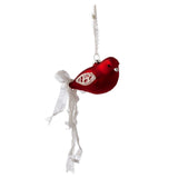 Sage & Co 7-inch Red Glass Bird Ornament (Pack of 12)