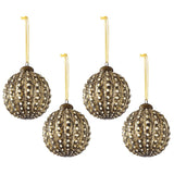Sage & Co. Glass Beaded Ball 4.5-inch Christmas Ornament