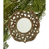 Sage & Co Sage & Co. 4.5-inch Lacy Brown Frame Mirror Ornament (Pack of 4)