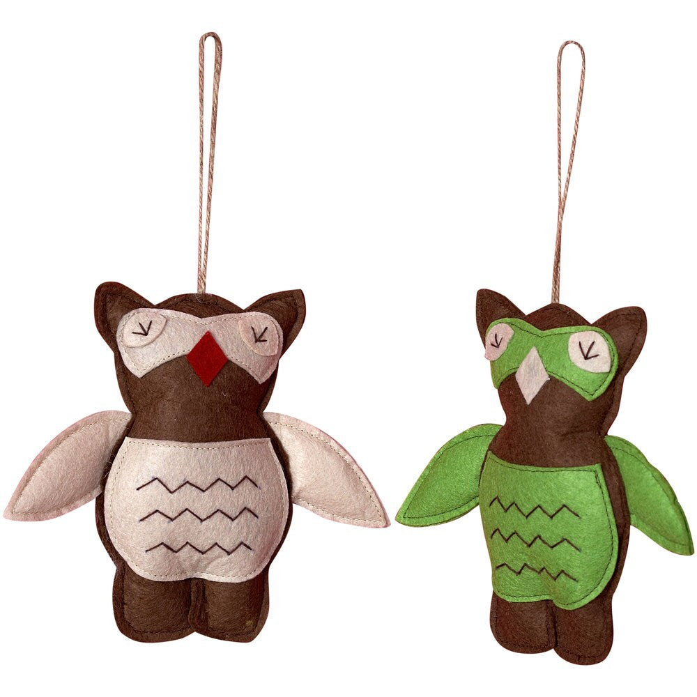 Sage & Co Sage & Co. 6-inch Felt Owl Ornaments (Pack of 12)