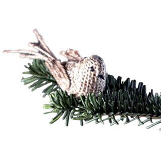 Sage & Co Sage & Co. Fringed Burlap Bird Clip-on Ornament (Pack of 12)