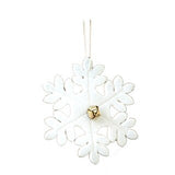 Sage & Co Sage & Co. White Felt Snowflake Christmas Ornament (Pack of 6)
