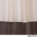 Exclusive Fabrics Eggshell Taffeta and Velvet Banded Curtain Panel - 46 x 84