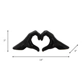 Sagebrook Ceramic Heart Shaped Hands Statue