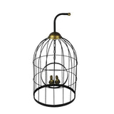 Sagebrook Home 12452 Birds In Cage Decor, Bronze Iron, 9.75 x 9.75 x 19 Inches