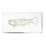 Sagebrook Home 12793-02 Wire Fish Wall Art, White/Gold, Window Box Wood, 24 x 1.5 x 12.5 Inches