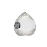Sagebrook Home 13293-01 Clock In Crystal Tear Drop, Clear Crystal/Metal, 4.75 x 4.75 x 5.25 Inches
