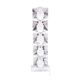 Sagebrook Home 13314-03 Crystal Candle Holder, Clear Crystal, 3.5 x 3.5 x 12.25 Inches