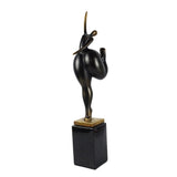 Sagebrook Home 13618 Decorative Resin, Art Deco Ballerina, Black Polyresin, 5 x 4.25 x 21.5 Inches